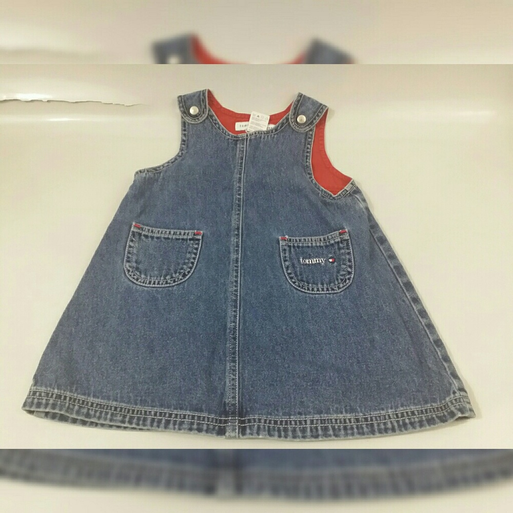 Tommy Hilfiger 12/18 Month Jean Denim Jumper Dress
